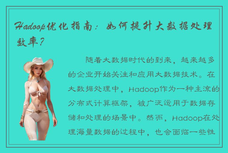 Hadoop优化指南：如何提升大数据处理效率？