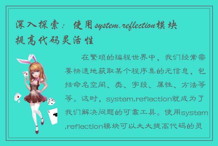 深入探索：使用system.reflection模块提高代码灵活性