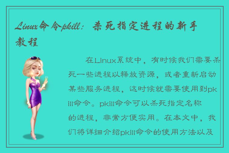 Linux命令pkill：杀死指定进程的新手教程