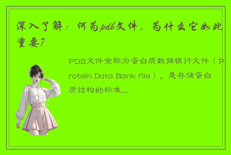 深入了解：何为pdb文件，为什么它如此重要？