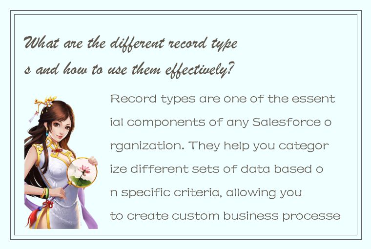 What are the different record types and how to use them effectively?