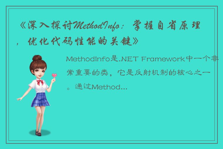 《深入探讨MethodInfo：掌握自省原理，优化代码性能的关键》
