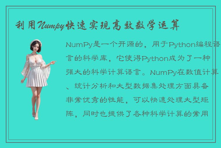 利用Numpy快速实现高效数学运算