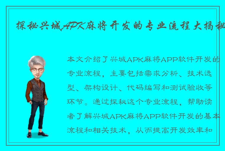 探秘兴城APK麻将开发的专业流程大揭秘